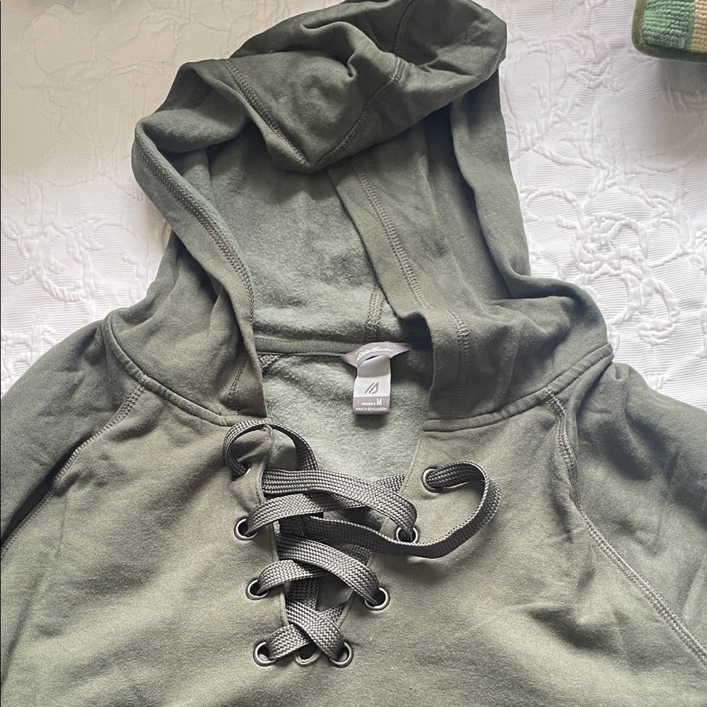 Eddie Bauer Forest Green Fleece Hoodie